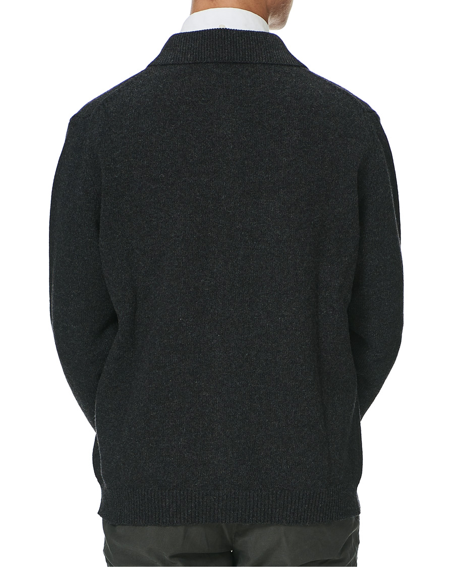 Herren | Pullover | Oscar Jacobson | Logan Wool Cardigan Charcoal