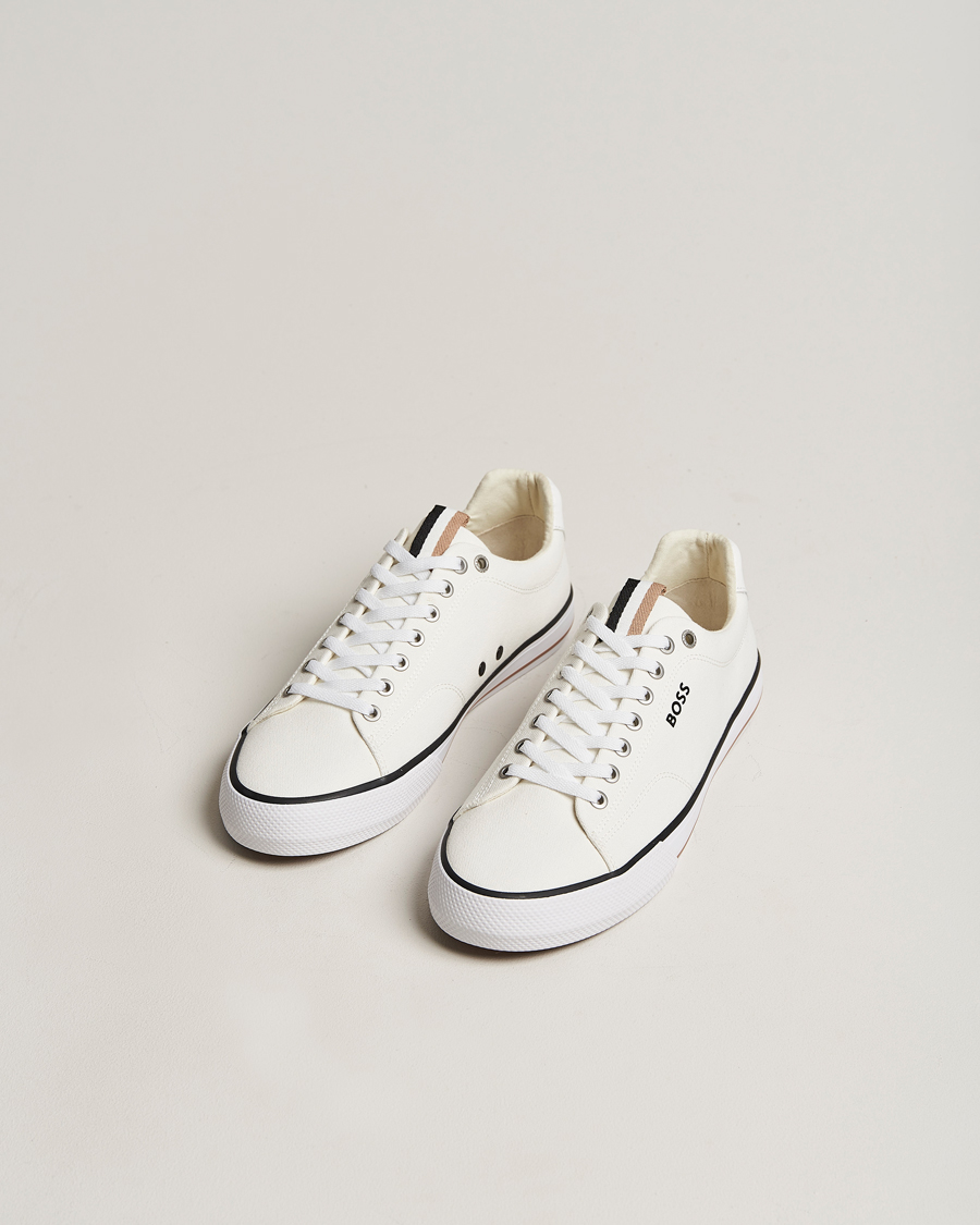 Herren | Aiden Canvas Sneaker White | BOSS BLACK | Aiden Canvas Sneaker White