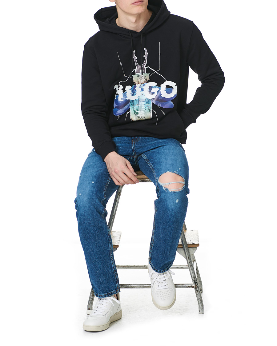 Herren | Jeans | HUGO | 677 Regular Fit Distressed Jeans Medium Blue