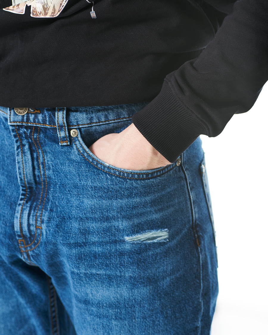 Herren | Jeans | HUGO | 677 Regular Fit Distressed Jeans Medium Blue
