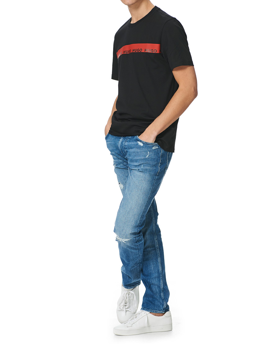 Herren | T-Shirts | HUGO | Diziano Logo Crew Neck Tee Black