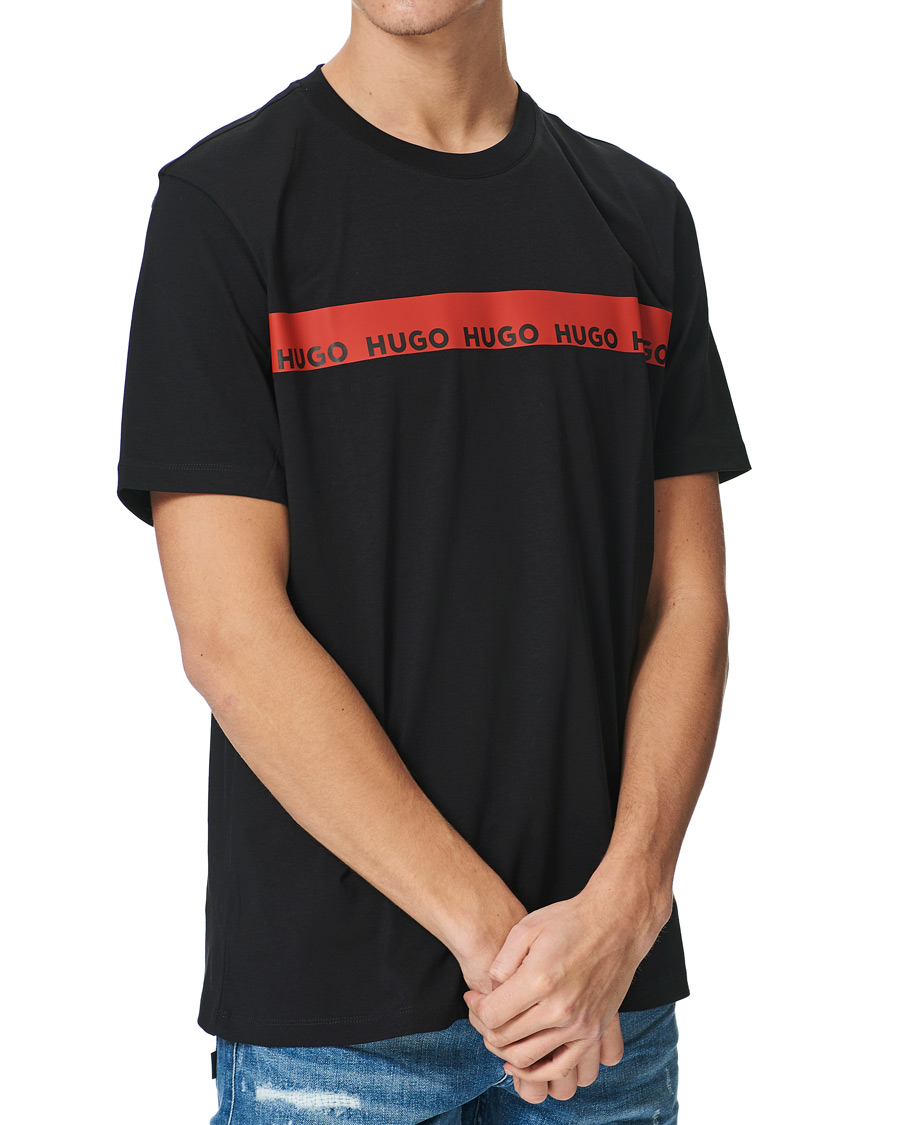 Herren | T-Shirts | HUGO | Diziano Logo Crew Neck Tee Black
