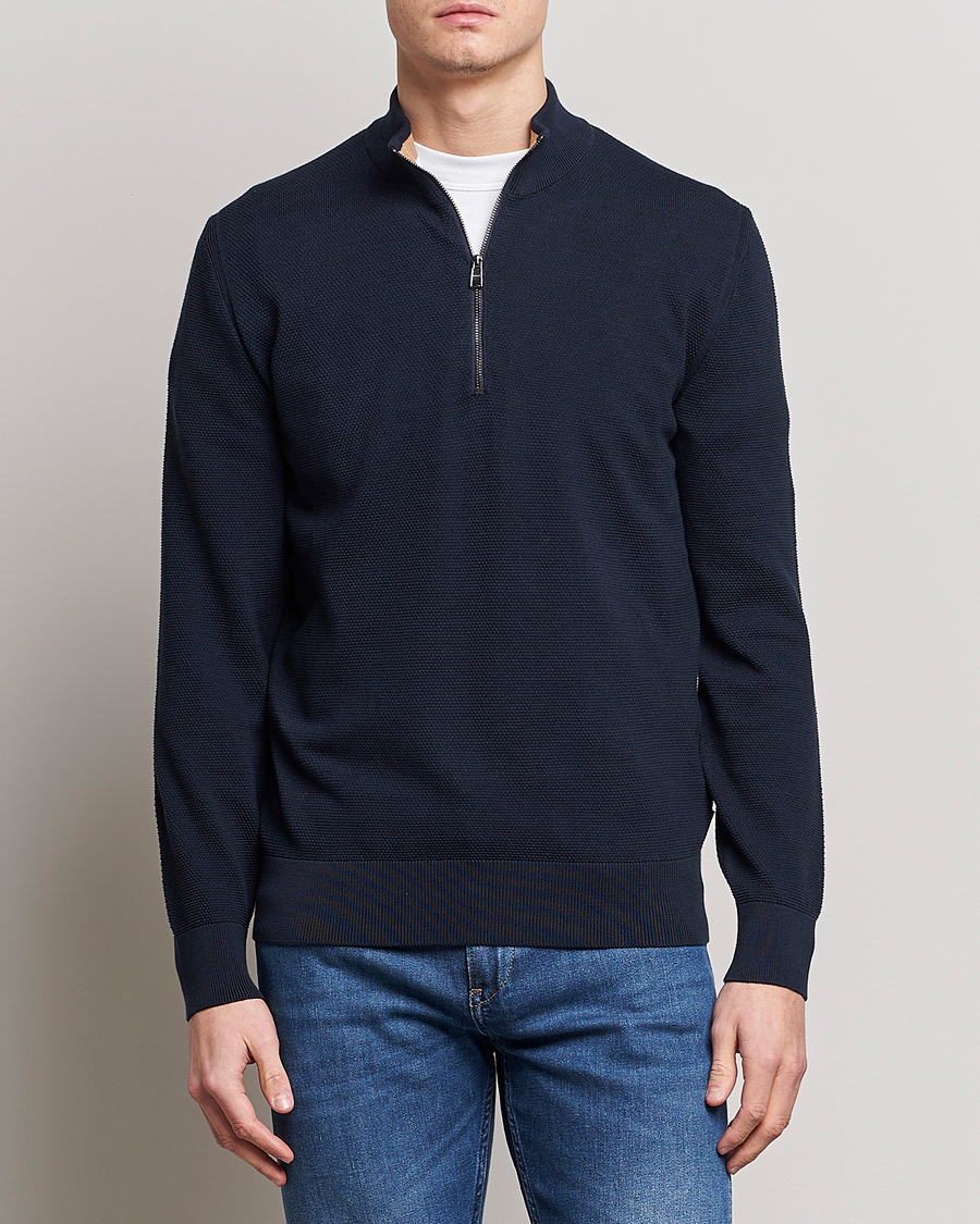 Herren | | BOSS BLACK | Ebrando Half-Zip Dark Blue