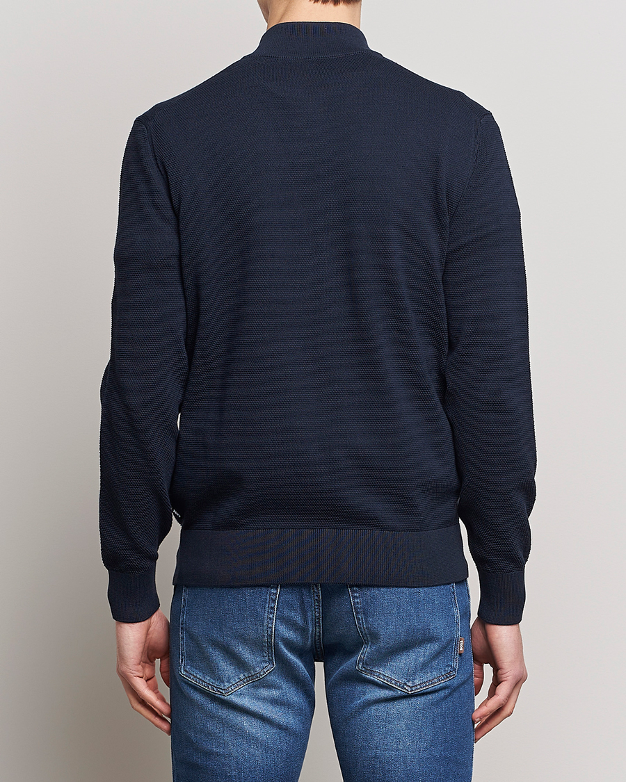Herren | Pullover | BOSS BLACK | Ebrando Half-Zip Dark Blue