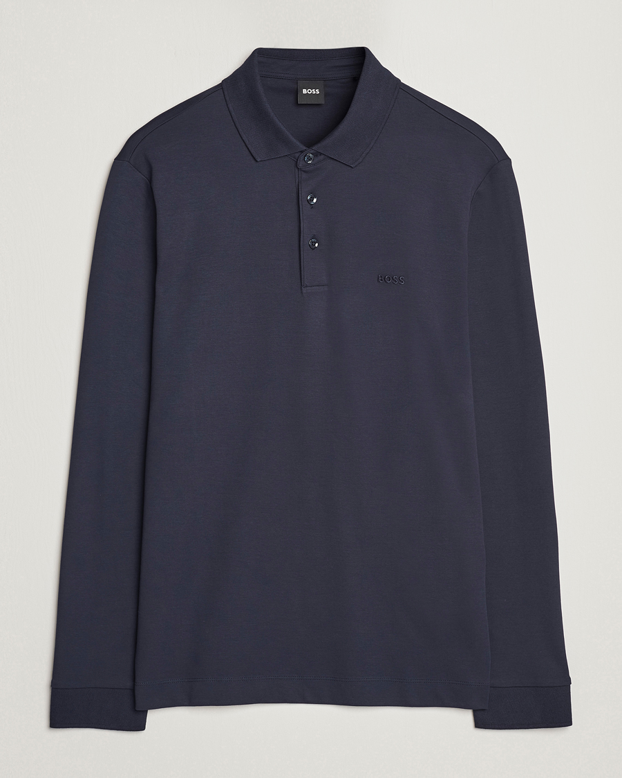 Herren | Pullover | BOSS BLACK | Pado Knitted Polo Shirt Dark Blue