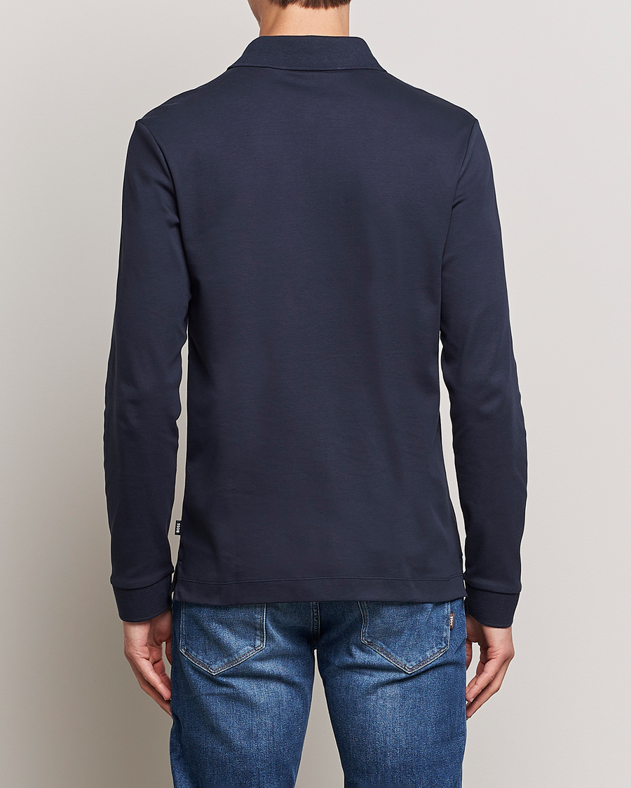 Herren | Pullover | BOSS BLACK | Pado Knitted Polo Shirt Dark Blue