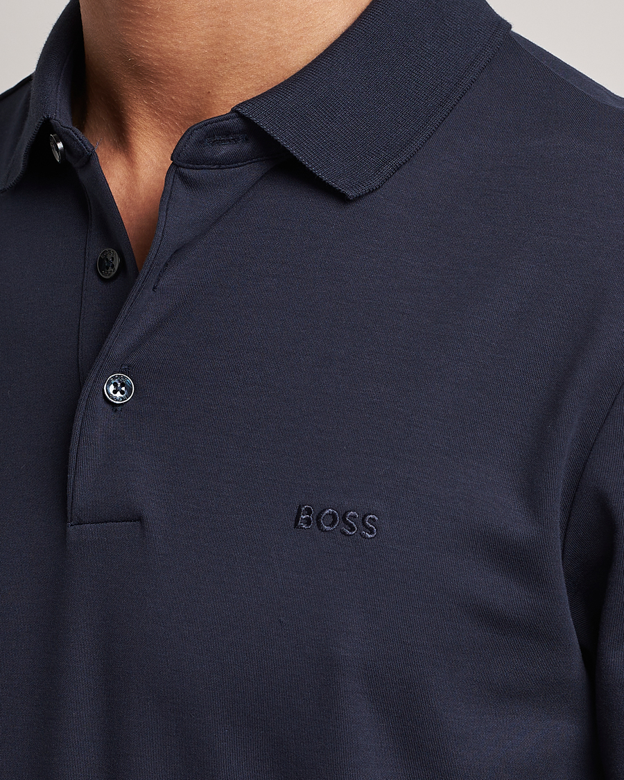 Herren | Pullover | BOSS BLACK | Pado Knitted Polo Shirt Dark Blue