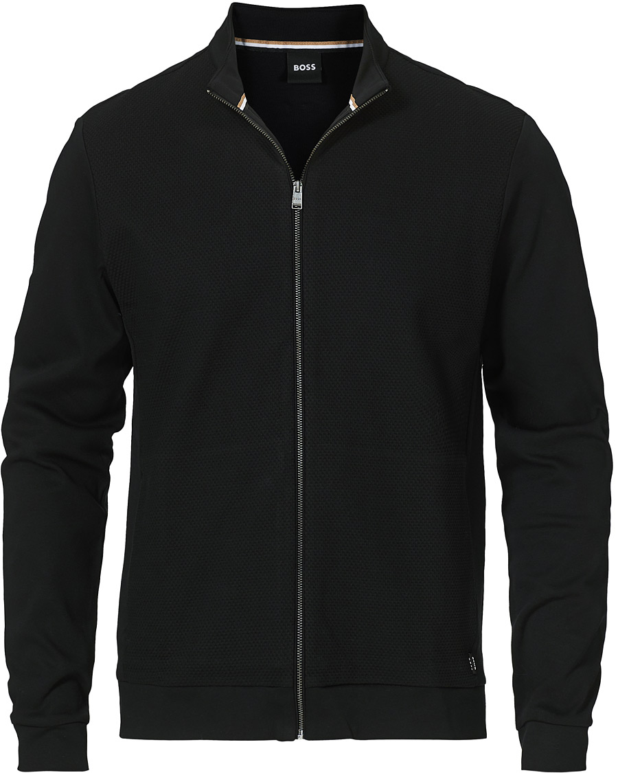 Herren | Pullover | BOSS BLACK | BOSS Skiles Knitted Full-Zip Sweater Black