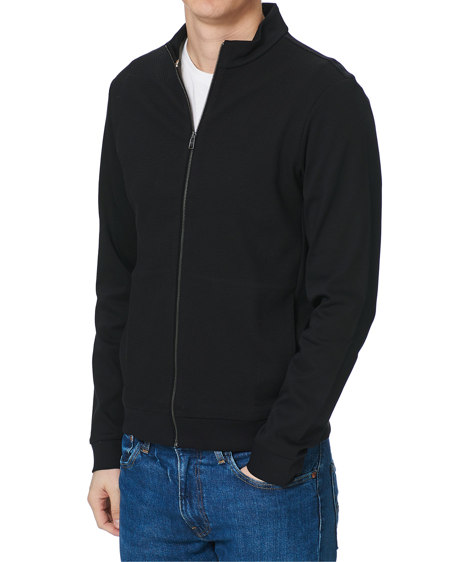 Herren | Pullover | BOSS BLACK | BOSS Skiles Knitted Full-Zip Sweater Black