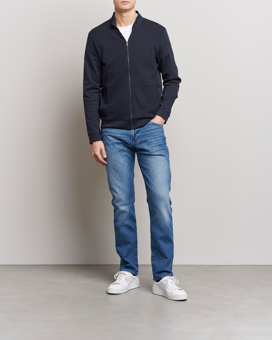 Herren | Pullover | BOSS BLACK | Skiles Knitted Full-Zip Sweater Dark Blue