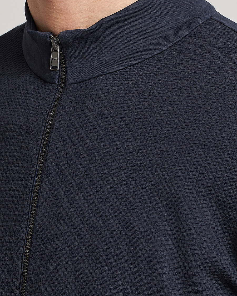 Herren | Pullover | BOSS BLACK | Skiles Knitted Full-Zip Sweater Dark Blue