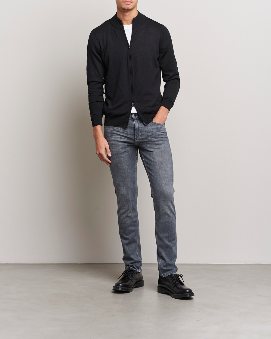 Herren | Pullover | BOSS BLACK | Balonso Full-Zip Sweater Black