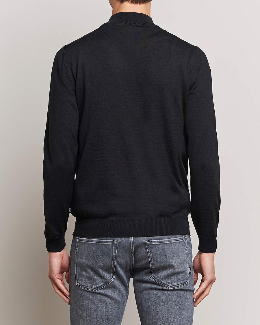Herren | Pullover | BOSS BLACK | Balonso Full-Zip Sweater Black