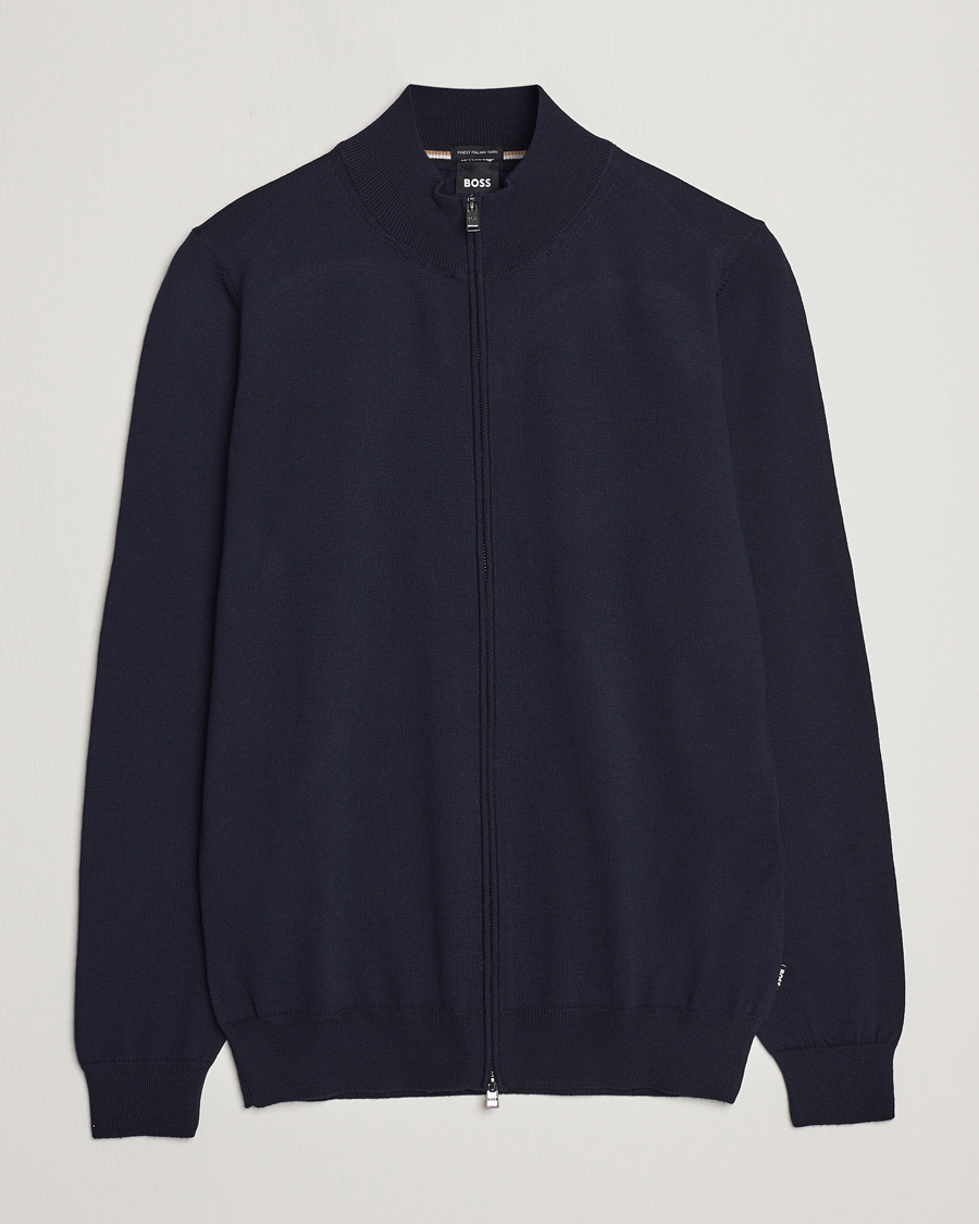 Herren |  | BOSS BLACK | Balonso Full-Zip Sweater Dark Blue