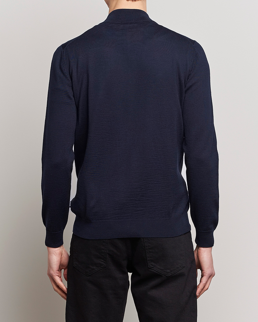 Herren | Pullover | BOSS BLACK | Balonso Full-Zip Sweater Dark Blue