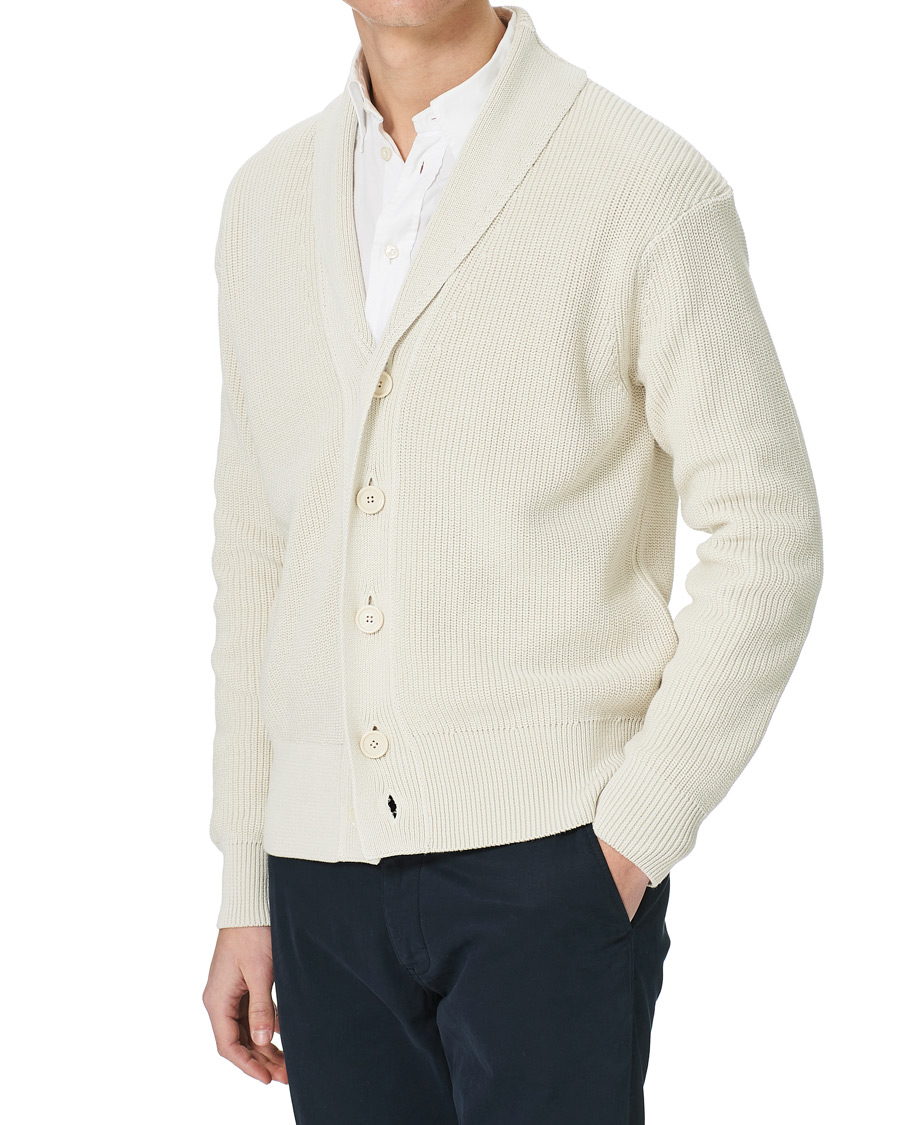 Herren | Pullover | BOSS BLACK | BOSS Etion Shawl Collar Cardigan Open White