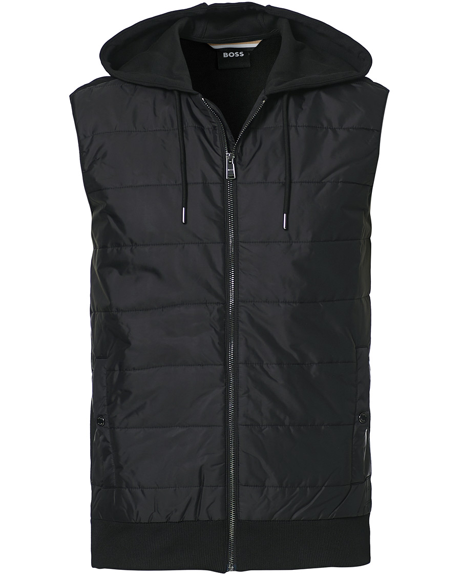 Herren | Jacken | BOSS BLACK | BOSS Landino Hybrid Hooded Vest Black