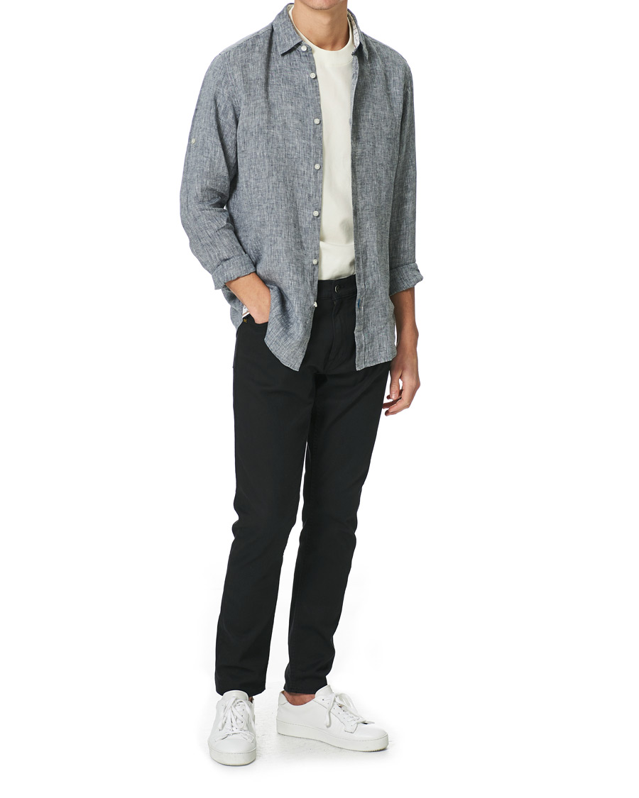 Herren | Hemden | BOSS BLACK | BOSS Lukas Linen Shirt Dark Blue