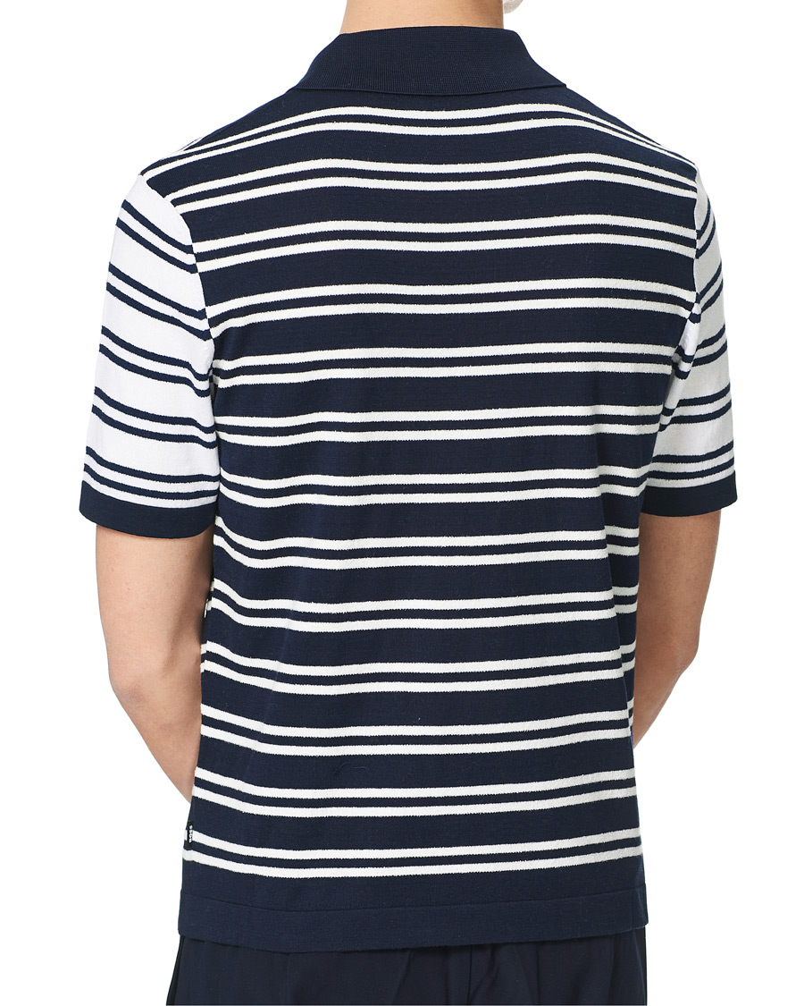 Herren | Pullover | BOSS BLACK | BOSS Erroi Knitted Striped Polo Blue/White