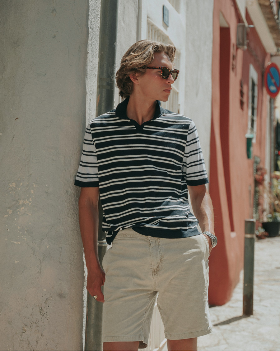 Herren | Pullover | BOSS BLACK | BOSS Erroi Knitted Striped Polo Blue/White