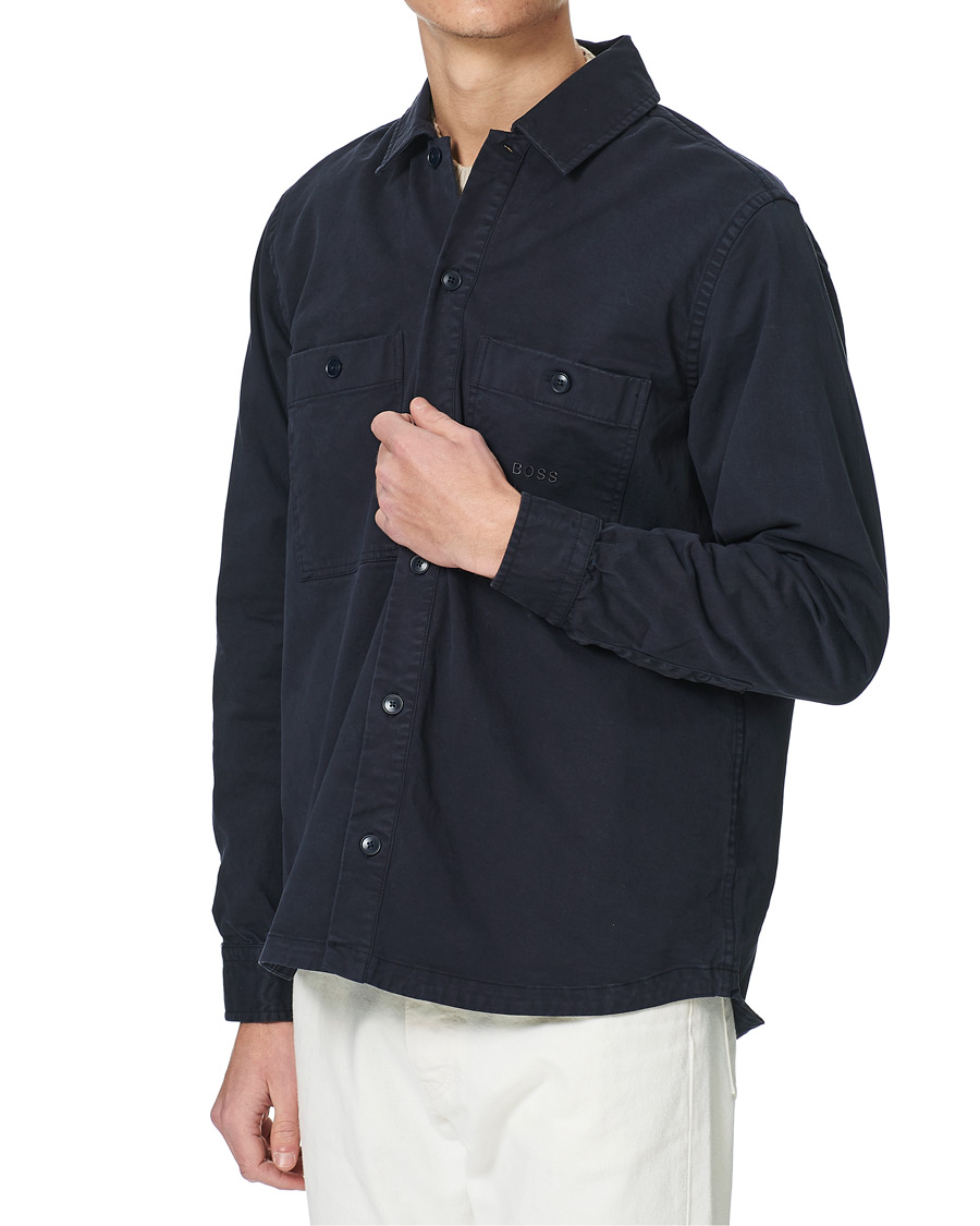 Herren | Hemden | BOSS ORANGE | BOSS Casual Locky Pocket Overshirt Dark Blue