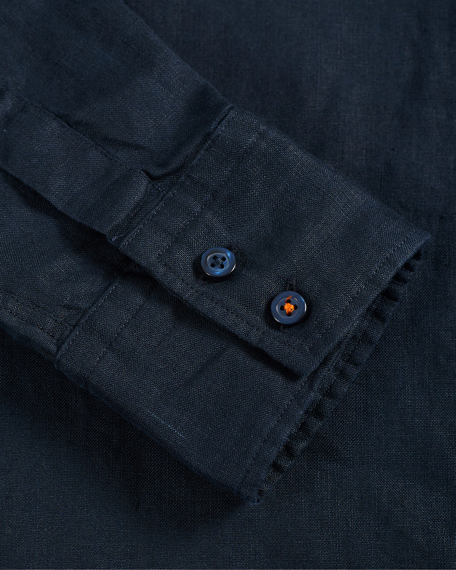 Herren | Hemden | BOSS ORANGE | BOSS Casual Relegent Linen Shirt Dark Blue