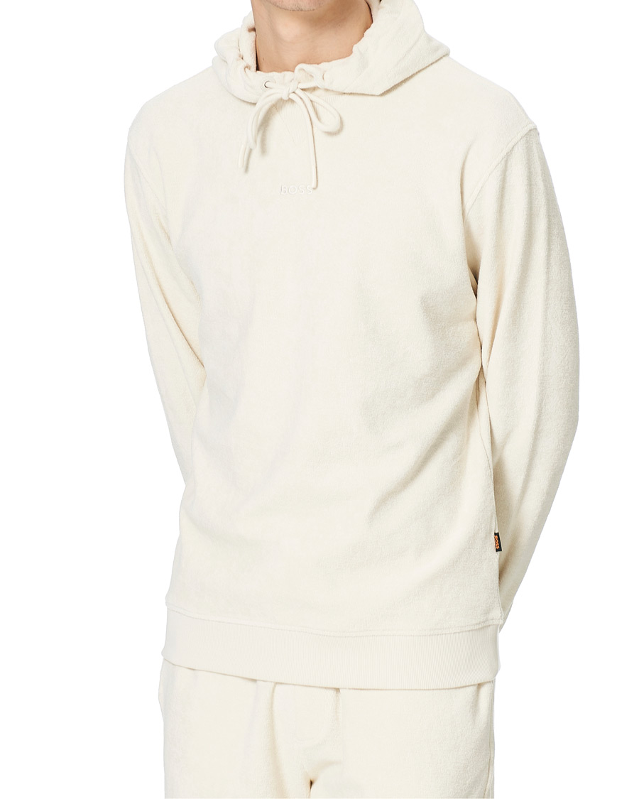 Herren | Pullover | BOSS ORANGE | BOSS Casual Wetowel Terry Hoodie Open White