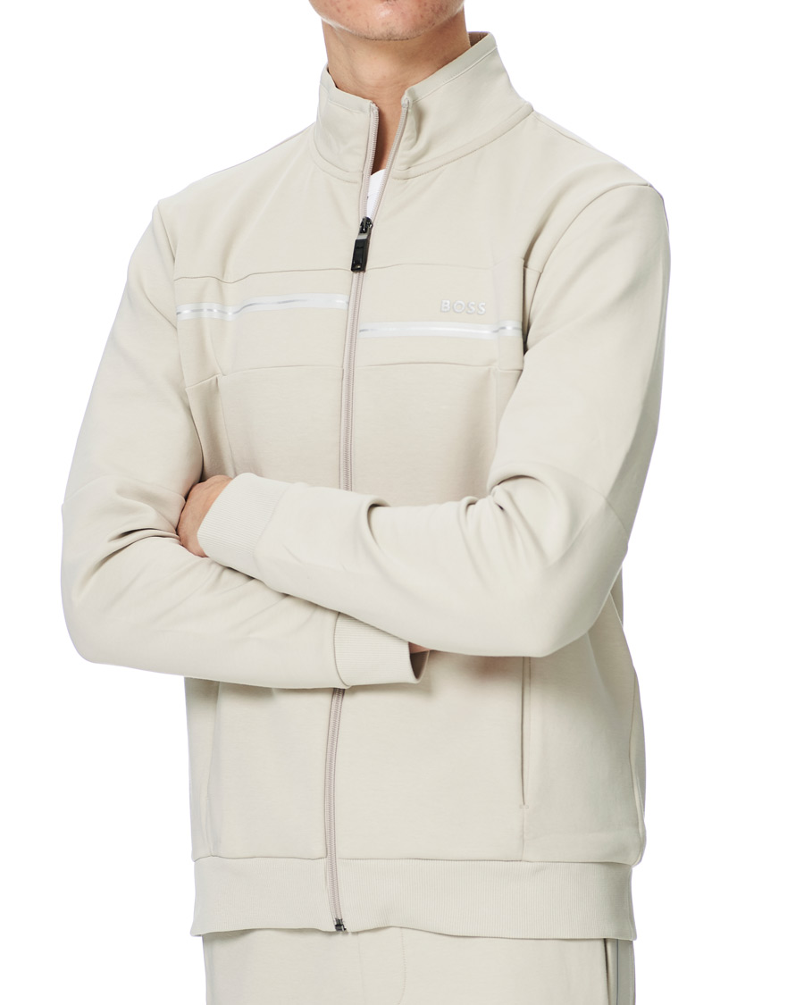 Herren | Pullover | BOSS GREEN | BOSS Athleisure Skaz Full Zip Light Beige