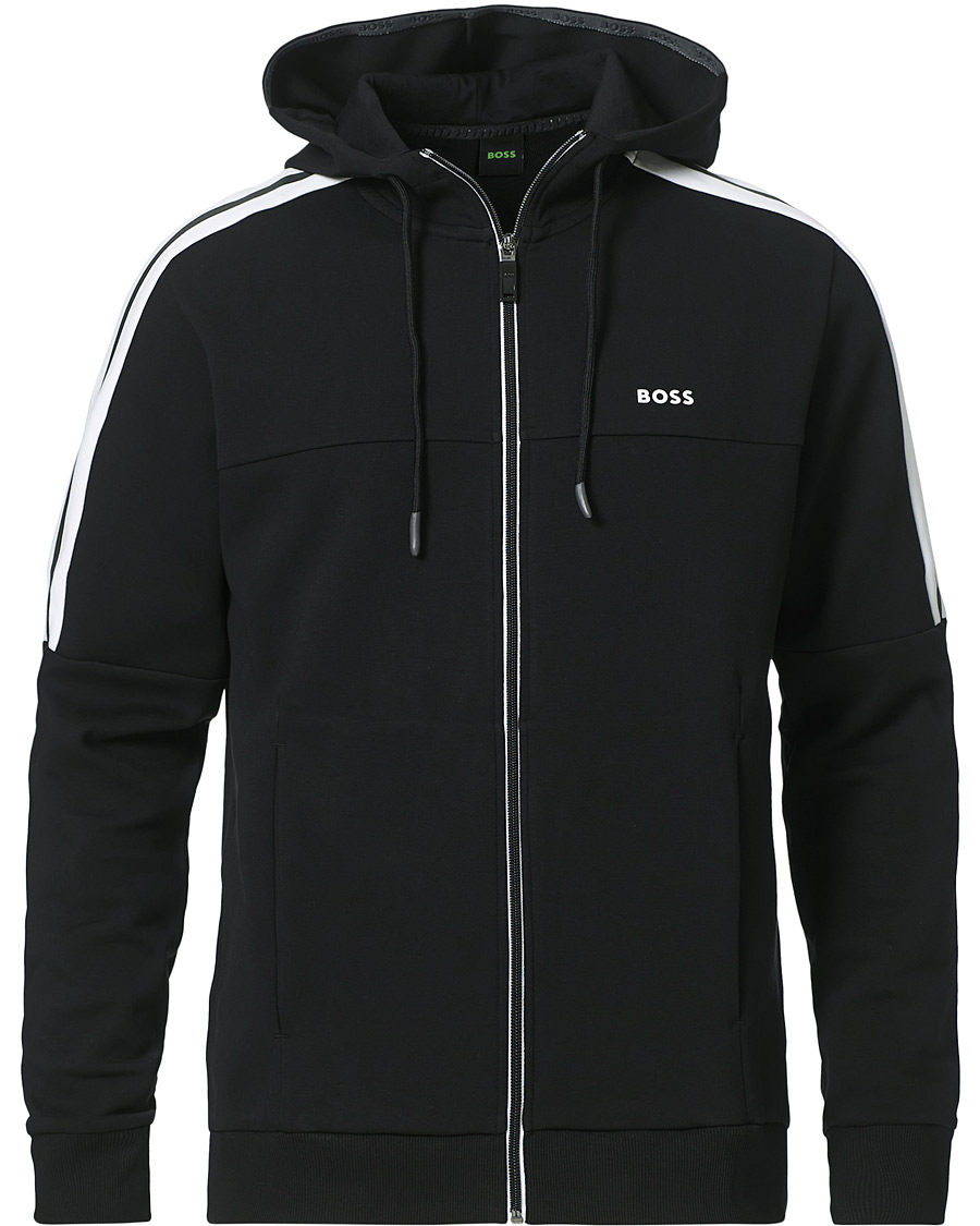 Herren | Pullover | BOSS GREEN | BOSS Athleisure Saggy Full Zip Hoodie Black