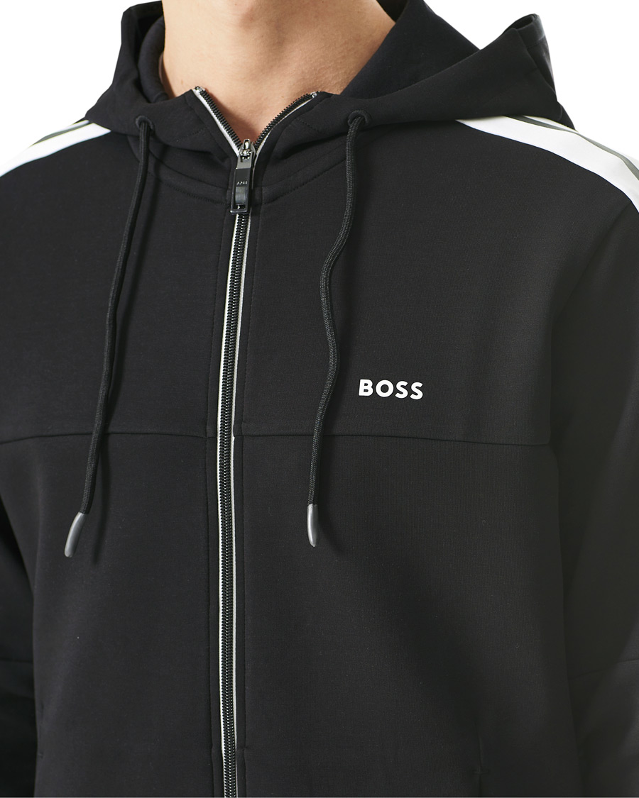 Herren | Pullover | BOSS GREEN | BOSS Athleisure Saggy Full Zip Hoodie Black