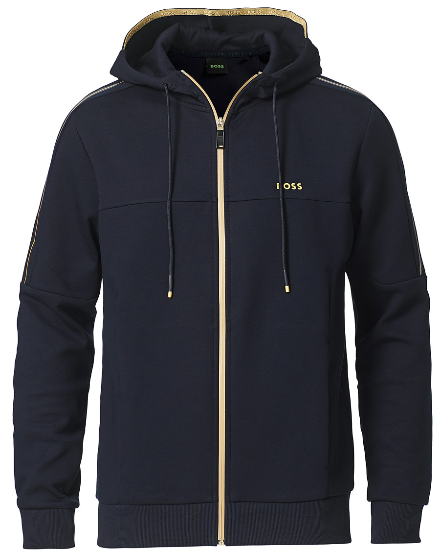 Herren | Pullover | BOSS GREEN | BOSS Athleisure Saggy Full Zip Hoodie Dark Blue