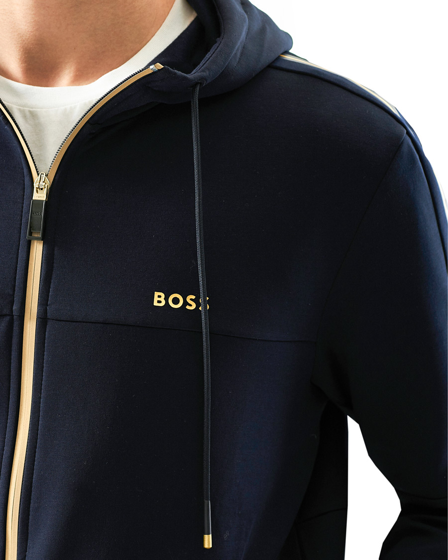 Herren | Pullover | BOSS GREEN | BOSS Athleisure Saggy Full Zip Hoodie Dark Blue