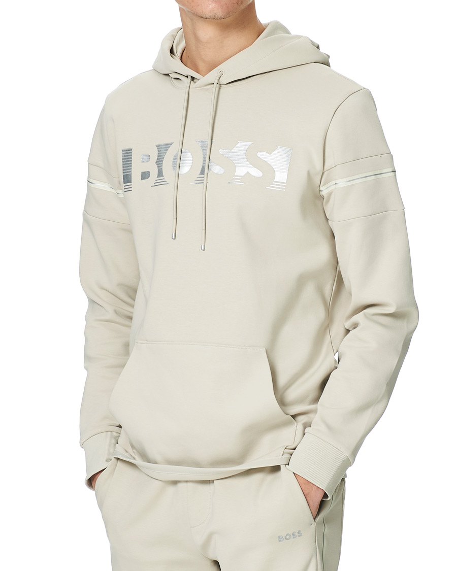 Herren | Pullover | BOSS GREEN | BOSS Athleisure Soody Hoodie Light Beige