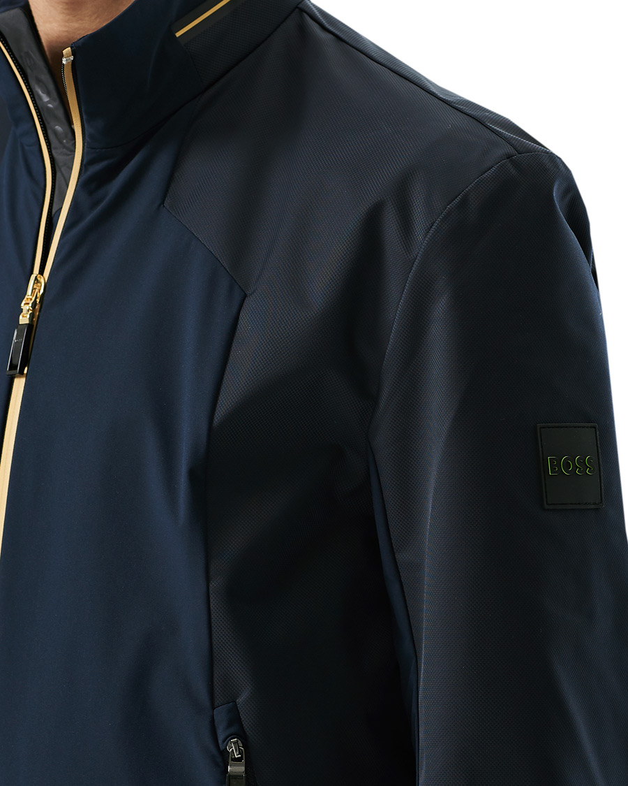 Herren | Jacken | BOSS GREEN | BOSS Athleisure Furio Taped Logo Jacket Dark Blue