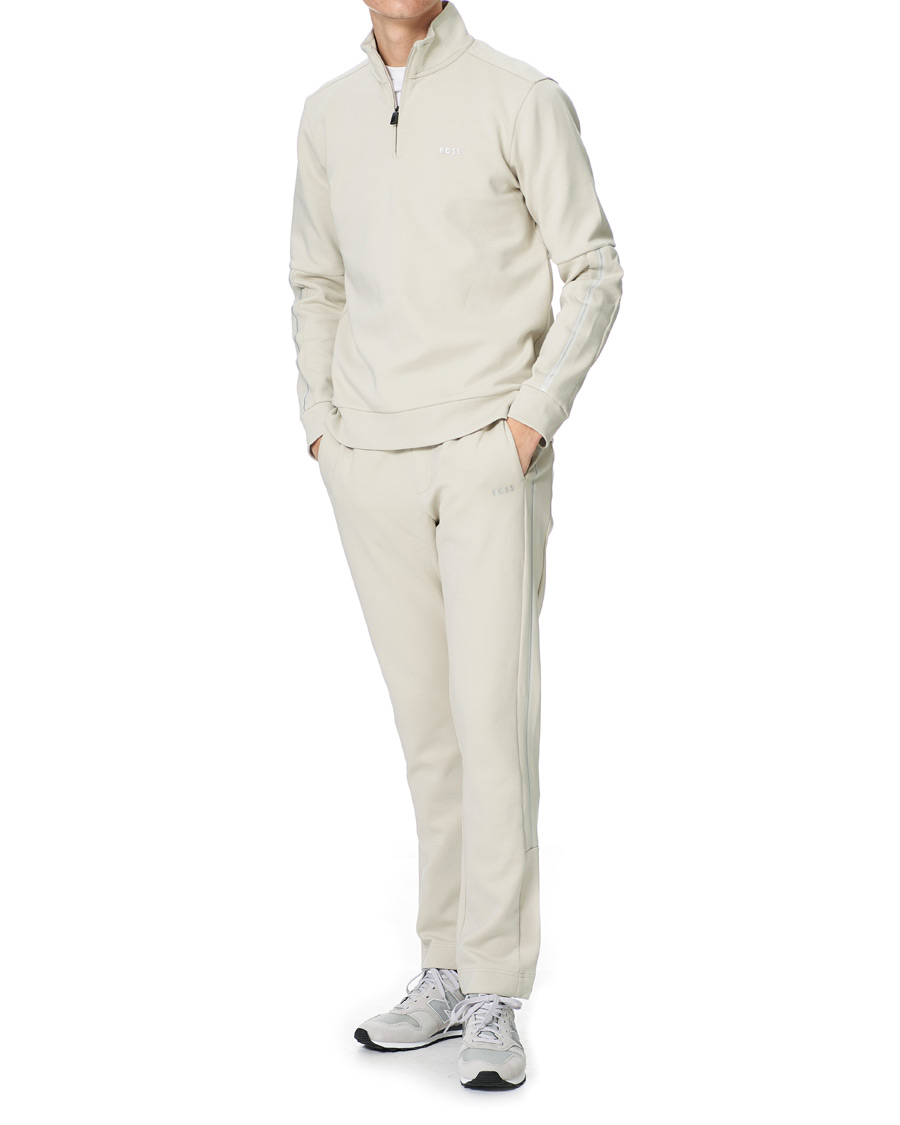 Herren | Pullover | BOSS GREEN | BOSS Athleisure Sweat Half Zip Light Beige