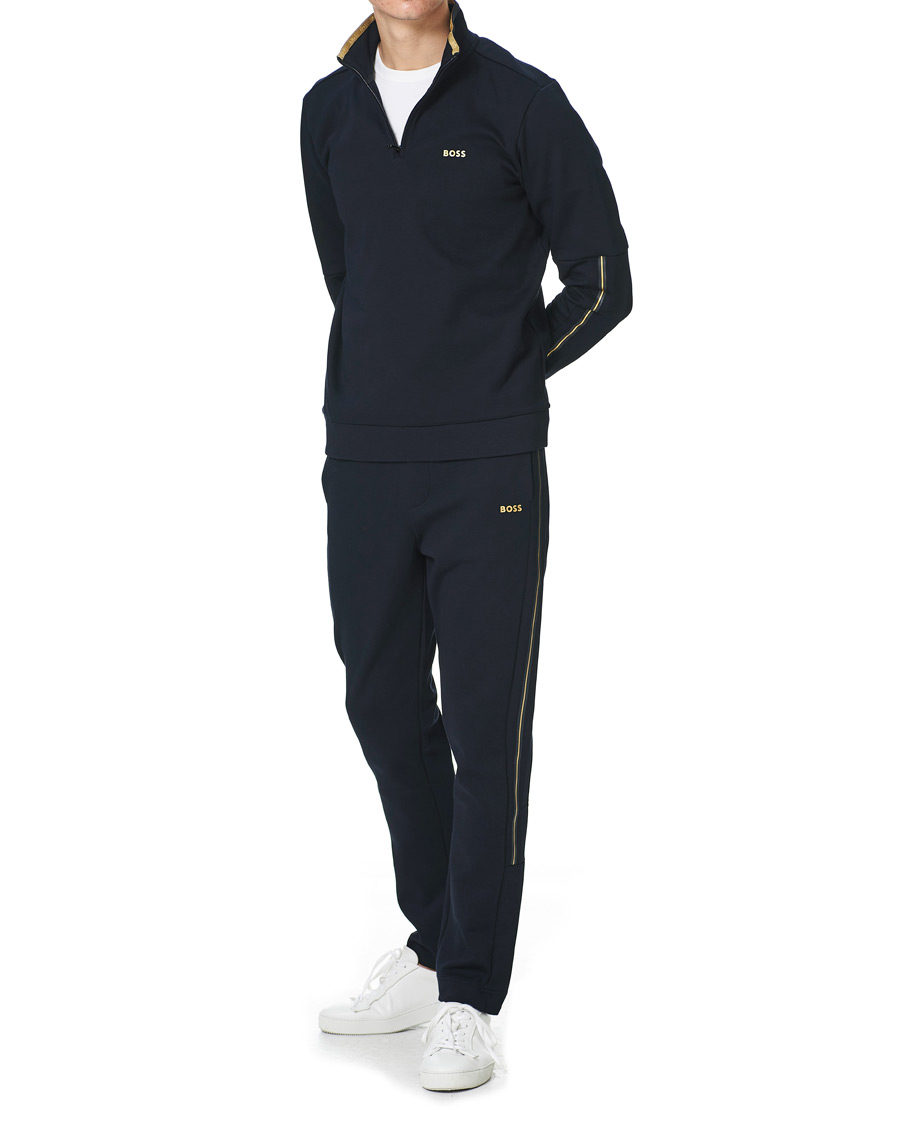 Herren | Pullover | BOSS GREEN | BOSS Athleisure Sweat Half Zip Dark Blue