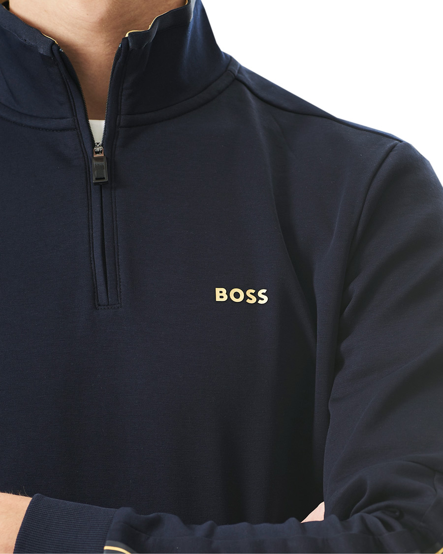 Herren | Pullover | BOSS GREEN | BOSS Athleisure Sweat Half Zip Dark Blue