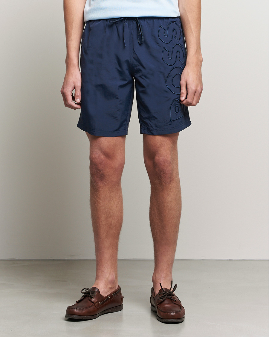 Herren | Badeshorts mit Schnürung | BOSS BLACK | Whale Swimshorts Navy