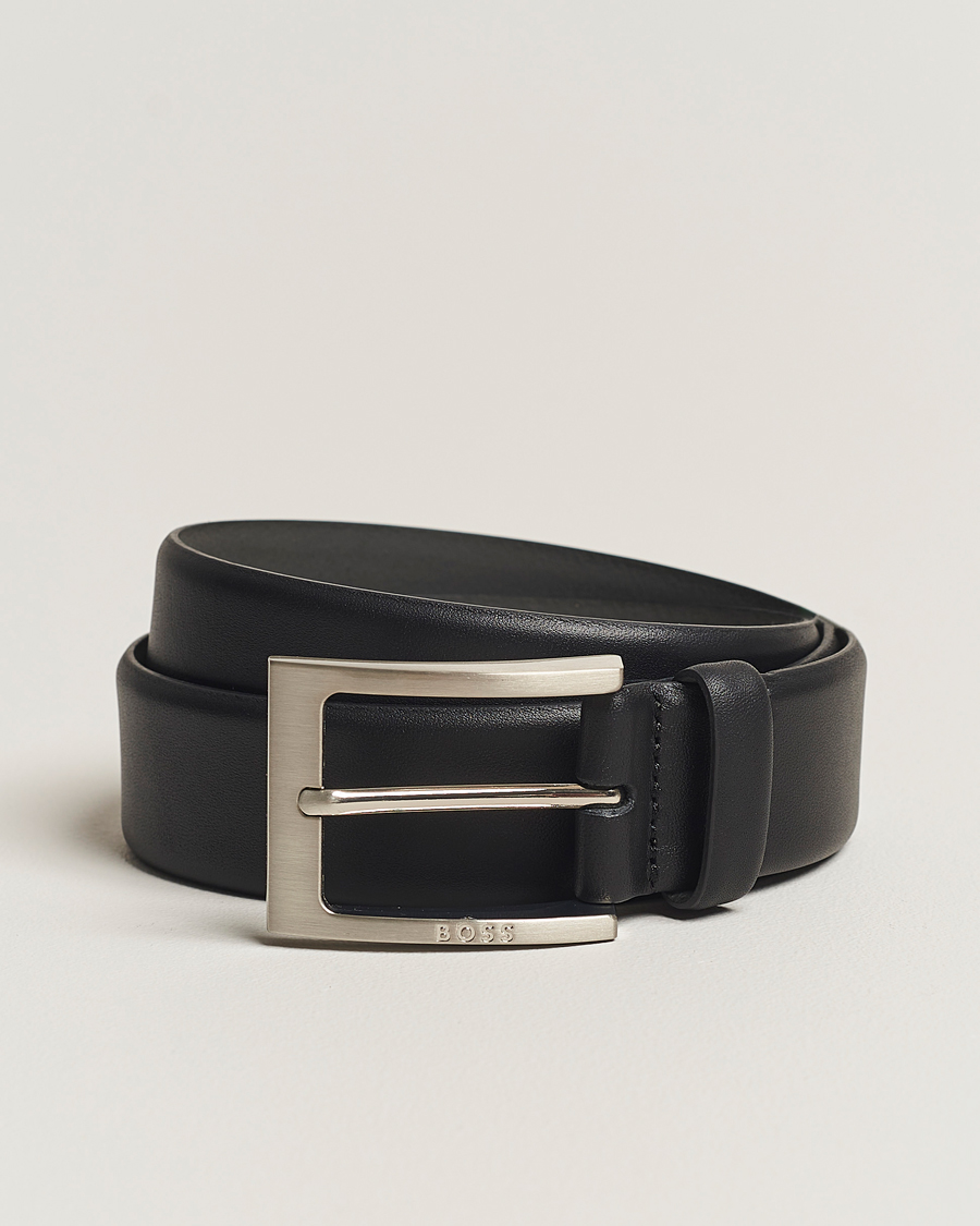 Herren | Gürtel | BOSS BLACK | Barnabie Leather Belt 3,5 cm Black