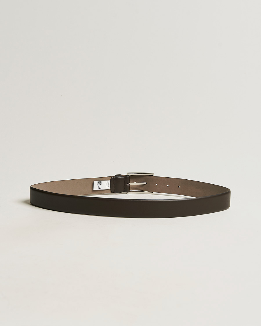Herren | BOSS | BOSS BLACK | Barnabie Leather Belt 3,5 cm Dark Brown