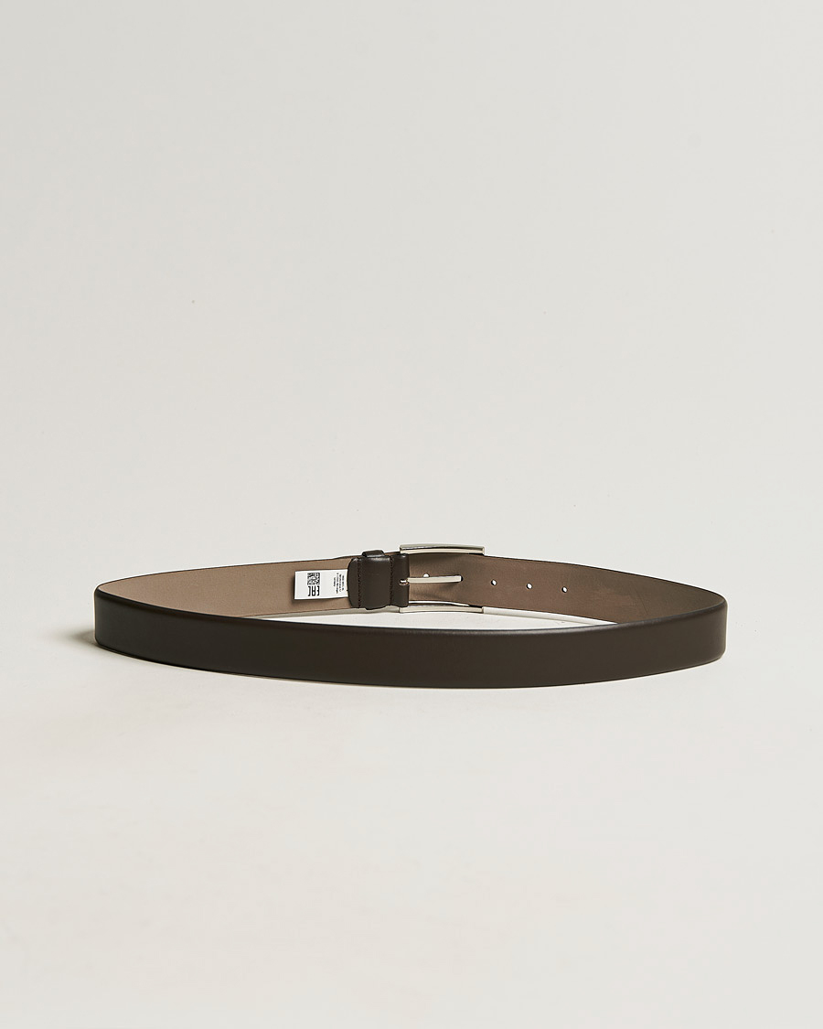 Herren | Schlichte Gürtel | BOSS BLACK | Barnabie Leather Belt 3,5 cm Dark Brown