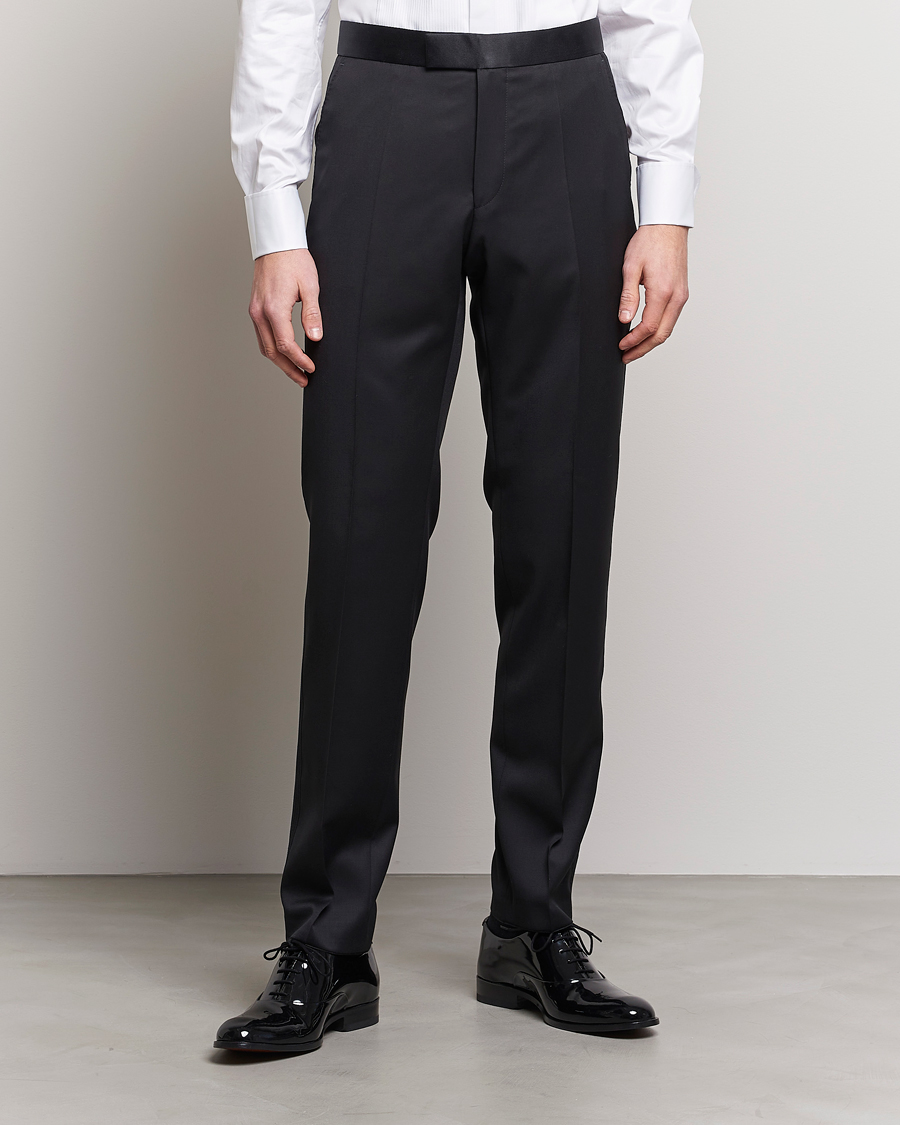 Herren | Smoking | BOSS BLACK | Lenon Tuxedo Trousers Black