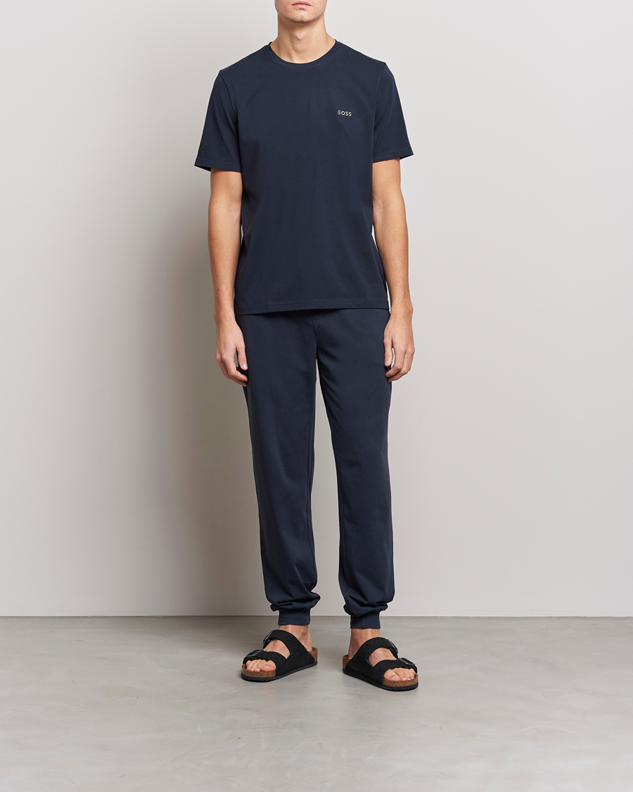 Herren | T-Shirts | BOSS BLACK | Loungewear Small Logo Tee Navy