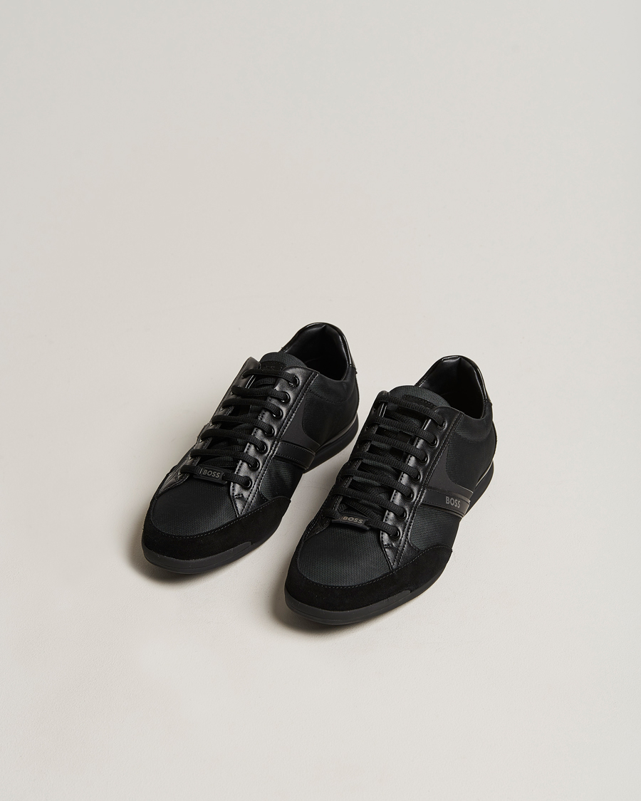 Herren | Schwarze Sneakers | BOSS GREEN | Saturn Low Sneaker Black