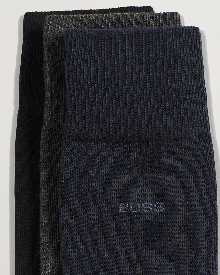 Herren | BOSS | BOSS | 3-Pack RS Uni Socks Navy/Black/Grey
