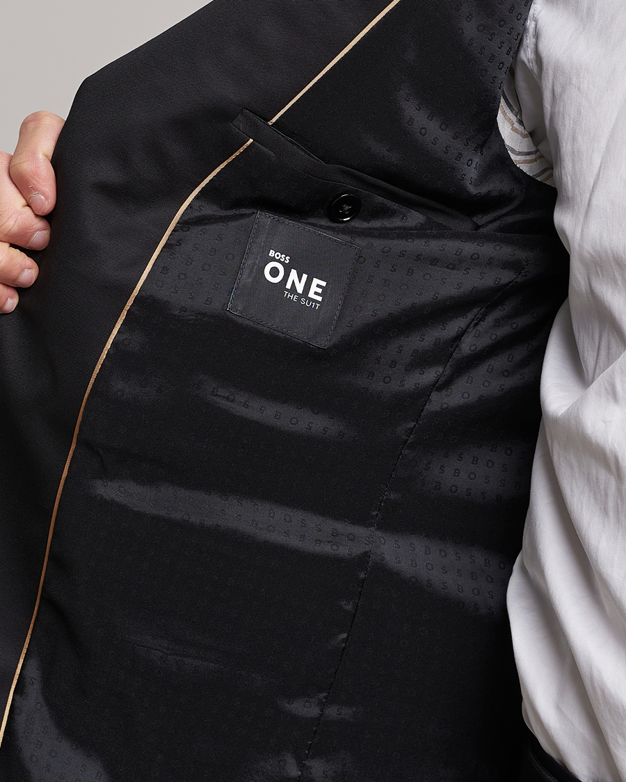 Herren | Sakkos | BOSS BLACK | Huge Slim Fit Wool Blazer Black