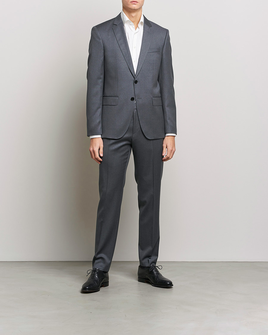 Herren | Sakkos | BOSS | Huge Slim Fit Wool Blazer Dark Grey