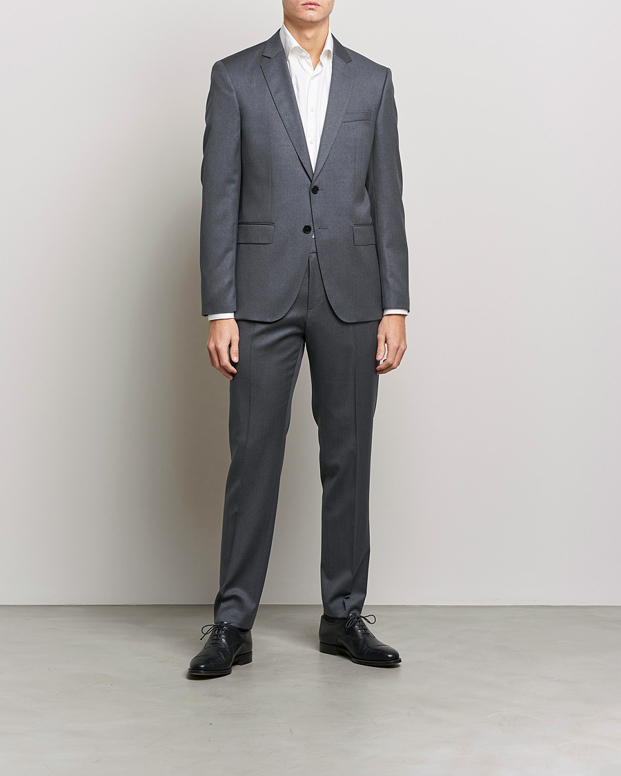 Herren | Sakkos | BOSS BLACK | Huge Slim Fit Wool Blazer Dark Grey