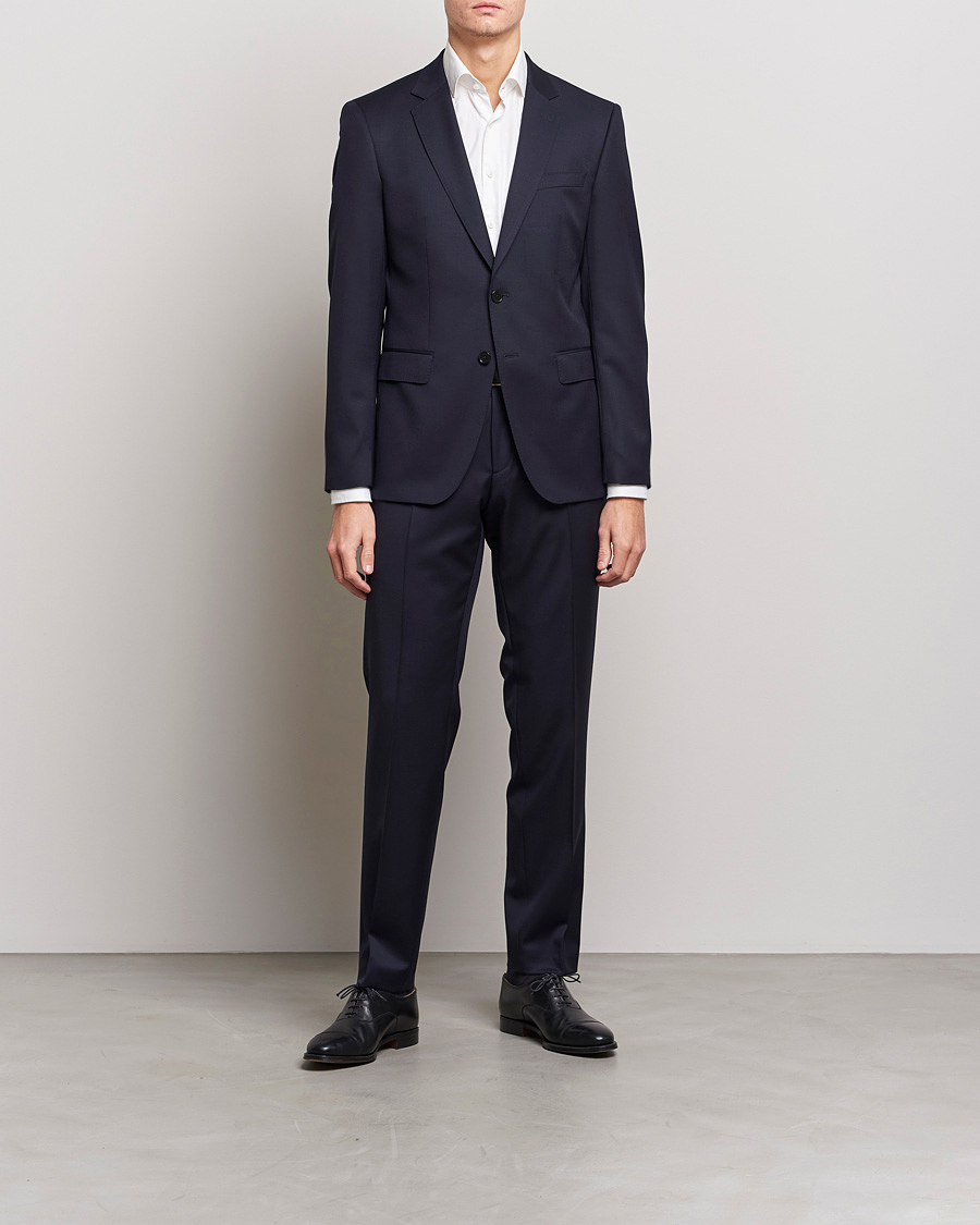 Herren | Sakkos | BOSS BLACK | Huge Slim Fit Wool Blazer Dark Blue