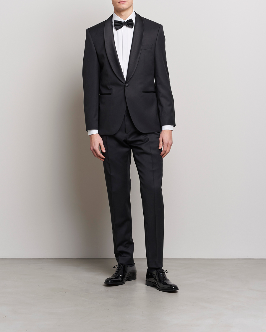 Herren | Anzüge | BOSS | Genius Slim Fit Wool Trousers Black